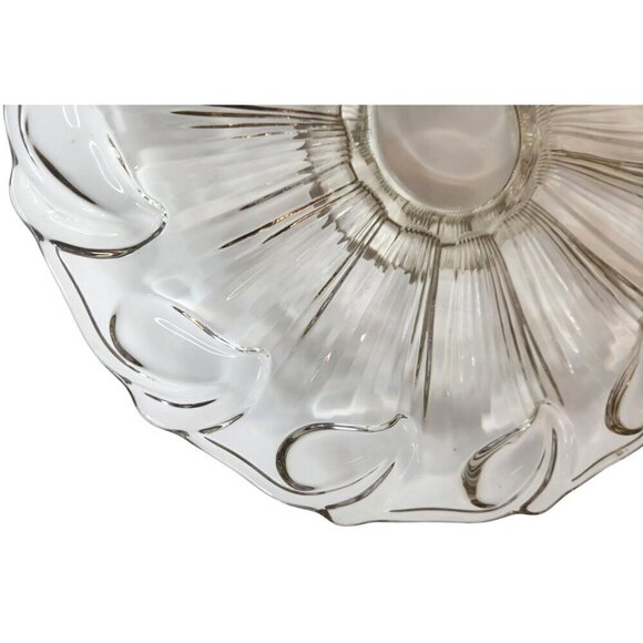 Serving Tray, Clear Glass, Footed, Raised 1 inch  13.5 inch Clear   Glass Clear - Picture 10 of 11